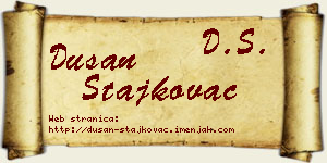 Dušan Stajkovac vizit kartica